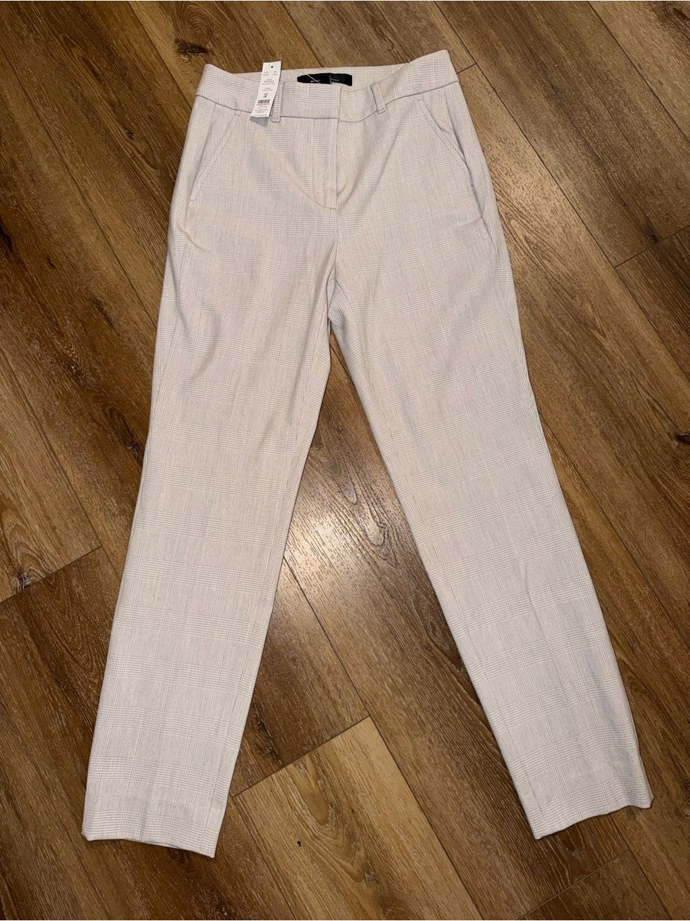 NWT White House Black Market Elle Plaid Slim Ankle Pants Size 0